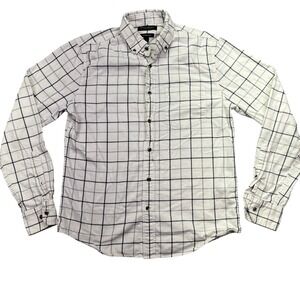 Banana Republic Men’s Striped Luxe Flannel Untucked slim fit shirt